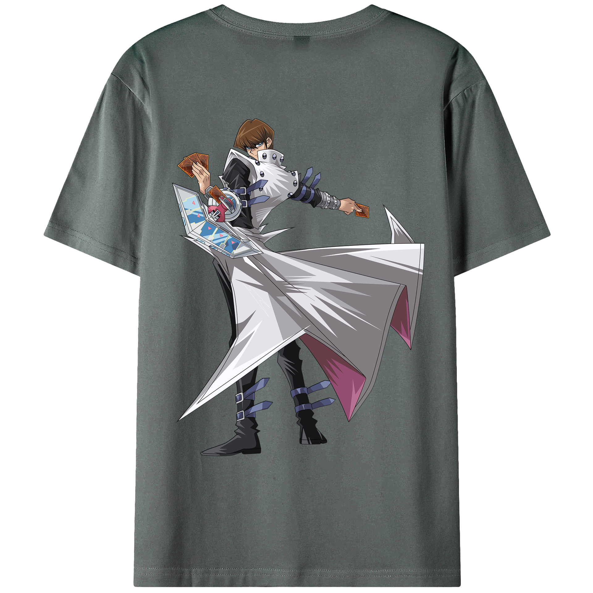 （画像用） 遊☆戯☆王 Yu-Gi-Oh! 綿100％ メンズ半袖Tシャツ（バックプリント） 通気性